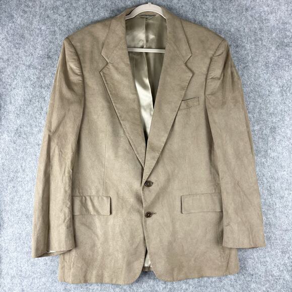 Christian Dior Other - Vintage Christian Dior Monsieur Suede Blazer Sport Coat Mens 42R Beige 2 Button